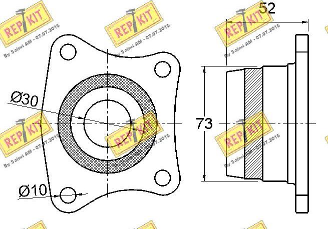 REPKIT RKB1667 - Kit cuscinetto ruota autozon.pro