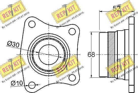 REPKIT RKB1887 - Kit cuscinetto ruota autozon.pro