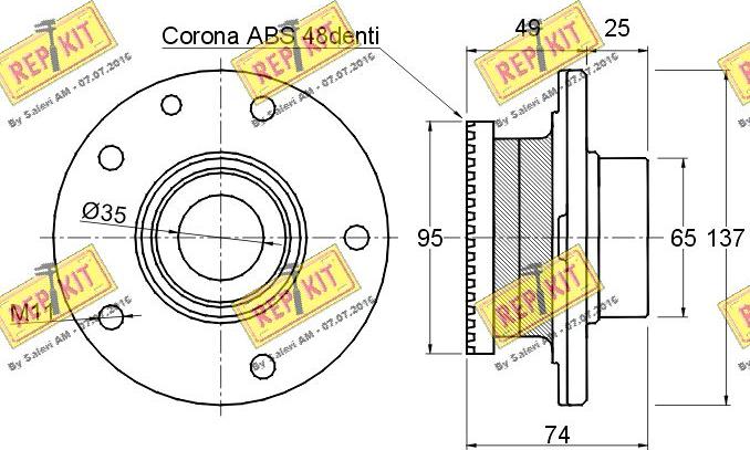 REPKIT RKB1240 - Kit cuscinetto ruota autozon.pro