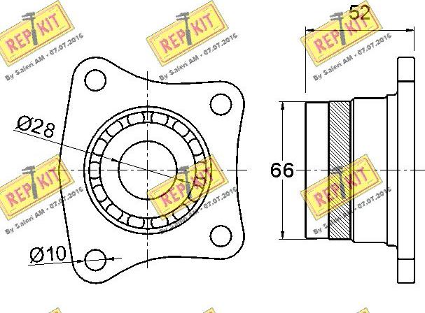 REPKIT RKB1756 - Kit cuscinetto ruota autozon.pro