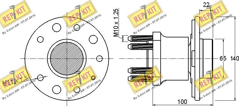 REPKIT RKB1778 - Kit cuscinetto ruota autozon.pro