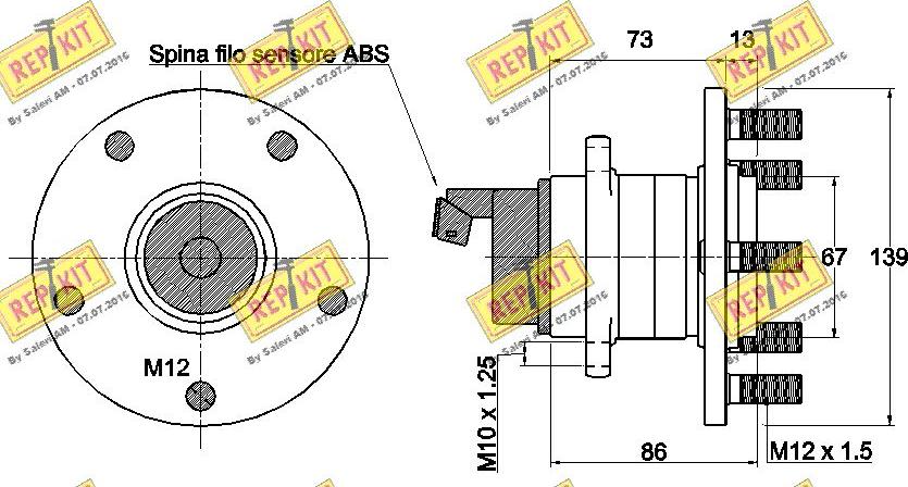 REPKIT RKB2444 - Kit cuscinetto ruota autozon.pro