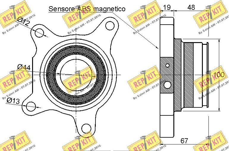 REPKIT RKB2534 - Kit cuscinetto ruota autozon.pro