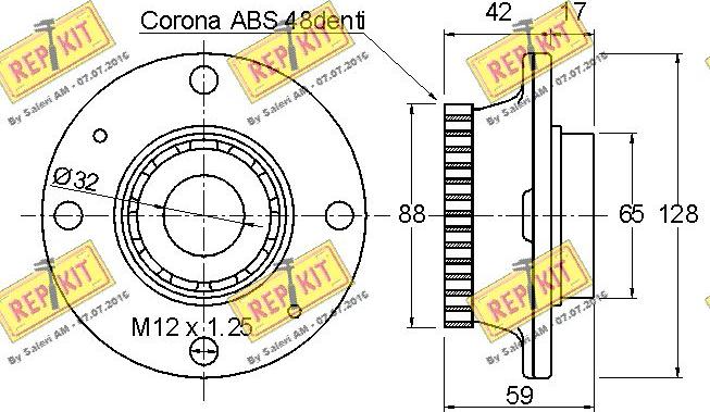 REPKIT RKB2054 - Kit cuscinetto ruota autozon.pro