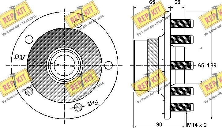 REPKIT RKB2053 - Kit cuscinetto ruota autozon.pro