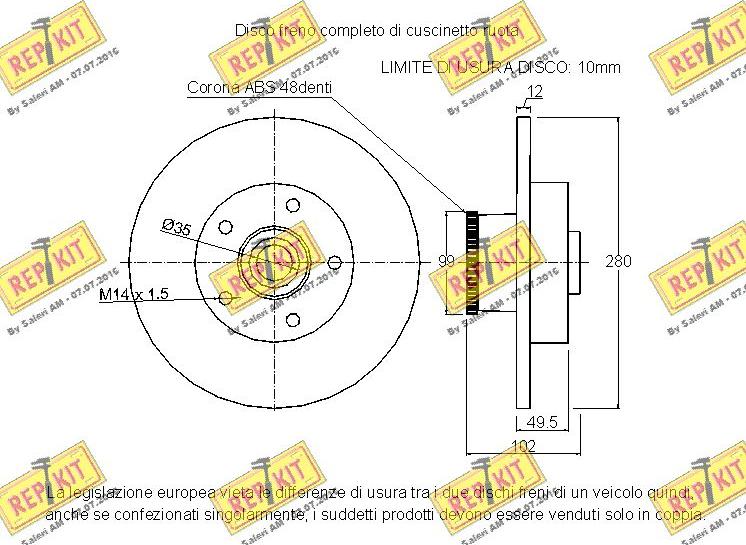 REPKIT RKB2011D - Discofreno autozon.pro