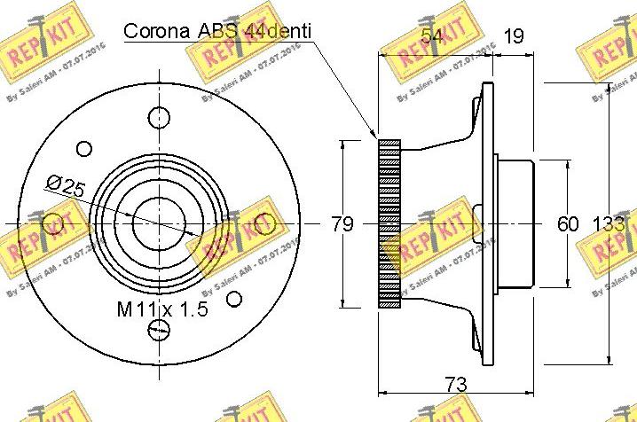 REPKIT RKB2145 - Kit cuscinetto ruota autozon.pro