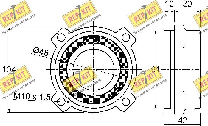 REPKIT RKB2164 - Kit cuscinetto ruota autozon.pro