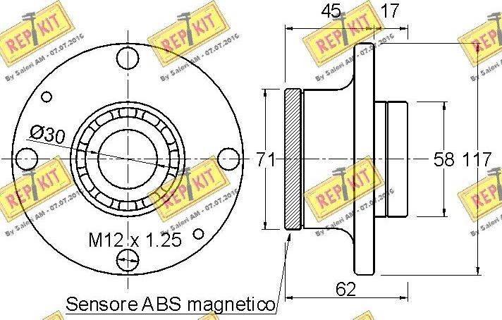 REPKIT RKB2127 - Kit cuscinetto ruota autozon.pro