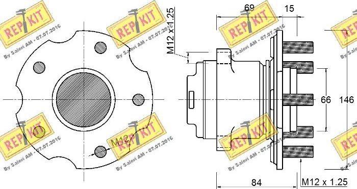 REPKIT RKB2850 - Kit cuscinetto ruota autozon.pro