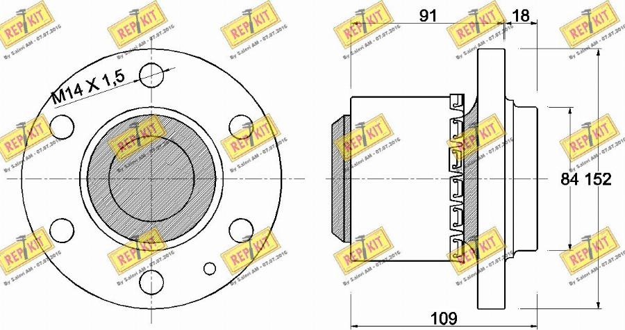 REPKIT RKB2802 - Kit cuscinetto ruota autozon.pro