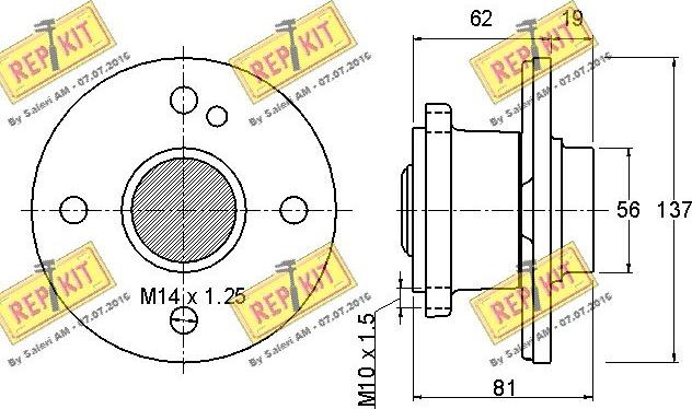 REPKIT RKB2359 - Kit cuscinetto ruota autozon.pro