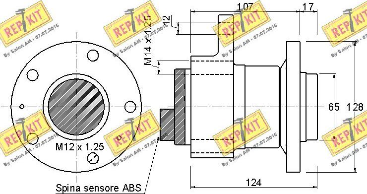 REPKIT RKB2351 - Kit cuscinetto ruota autozon.pro