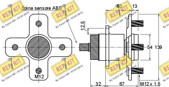 REPKIT RKB2334 - Kit cuscinetto ruota autozon.pro