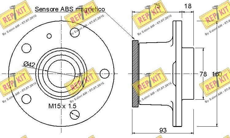 REPKIT RKB2229 - Kit cuscinetto ruota autozon.pro