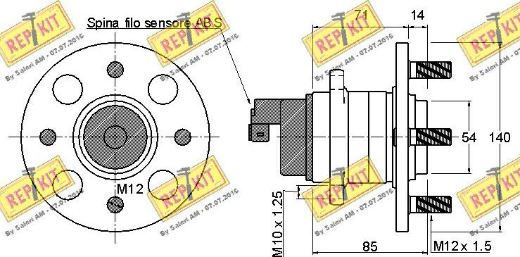 REPKIT RKB2225 - Kit cuscinetto ruota autozon.pro