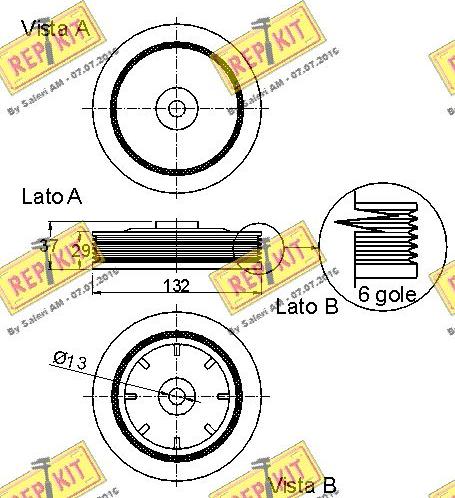 REPKIT RKT9088 - Puleggia cinghia, Albero a gomiti autozon.pro