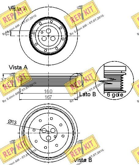 REPKIT RKT9144 - Puleggia cinghia, Albero a gomiti autozon.pro