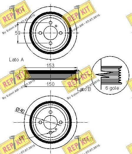 REPKIT RKT9158 - Puleggia cinghia, Albero a gomiti autozon.pro