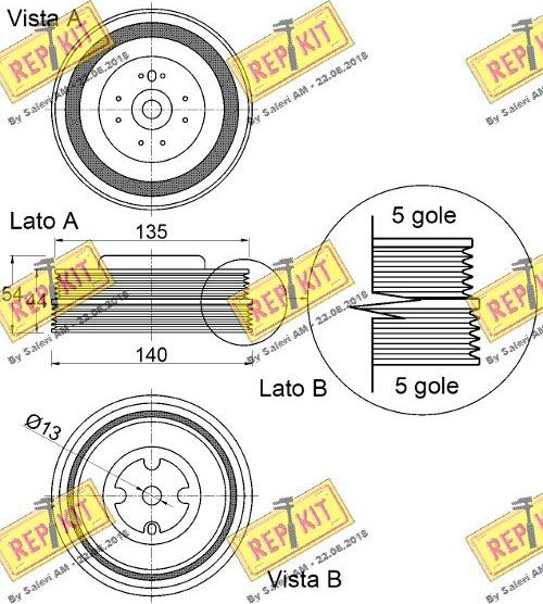 REPKIT RKT9346 - Puleggia cinghia, Albero a gomiti autozon.pro