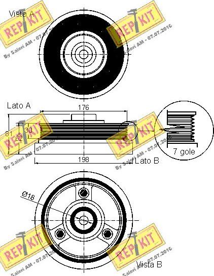 REPKIT RKT9231 - Puleggia cinghia, Albero a gomiti autozon.pro