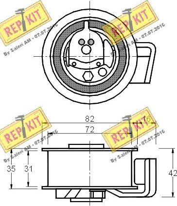 REPKIT RKT1929 - Rullo tenditore, Cinghia dentata autozon.pro