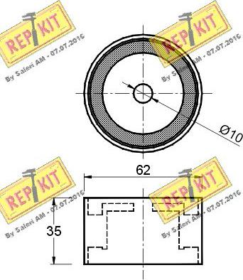 REPKIT RKT1490 - Galoppino / Guidacinghia, Cinghia dentata autozon.pro