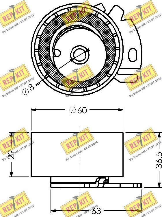 REPKIT RKT1447 - Rullo tenditore, Cinghia dentata autozon.pro