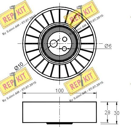 REPKIT RKT1453 - Galoppino / Guidacinghia, Cinghia Poly-V autozon.pro