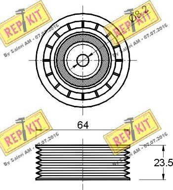 REPKIT RKT1469 - Galoppino / Guidacinghia, Cinghia Poly-V autozon.pro