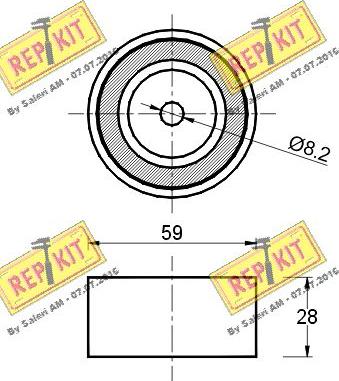 REPKIT RKT1460 - Galoppino / Guidacinghia, Cinghia dentata autozon.pro