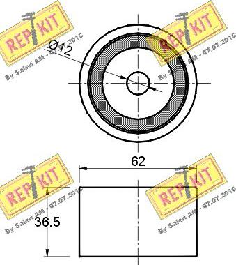 REPKIT RKT1403 - Galoppino / Guidacinghia, Cinghia dentata autozon.pro