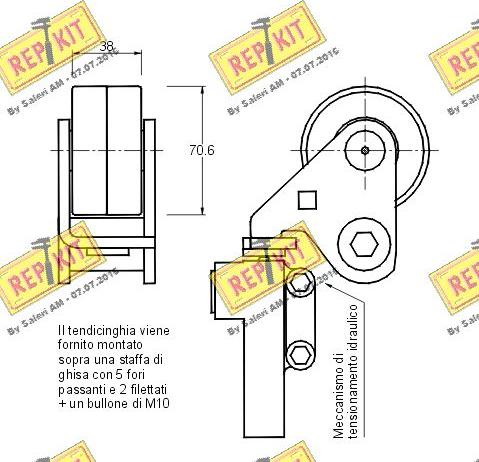 REPKIT RKT1485 - Rullo tenditore, Cinghia dentata autozon.pro