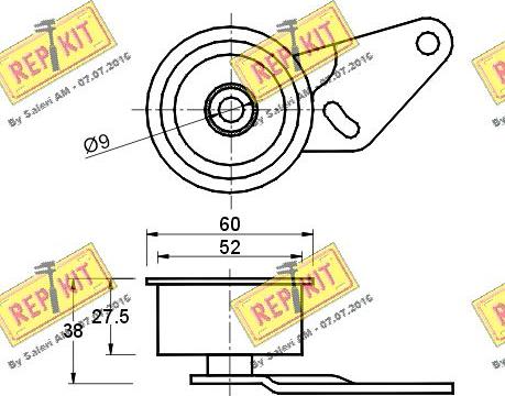 REPKIT RKT1430 - Rullo tenditore, Cinghia dentata autozon.pro