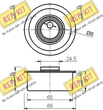 REPKIT RKT1424 - Rullo tenditore, Cinghia dentata autozon.pro