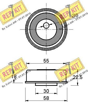 REPKIT RKT1596 - Rullo tenditore, Cinghia dentata autozon.pro