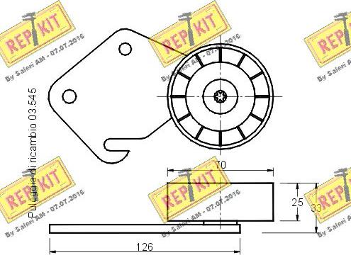 REPKIT RKT1592 - Tendicinghia, Cinghia Poly-V autozon.pro