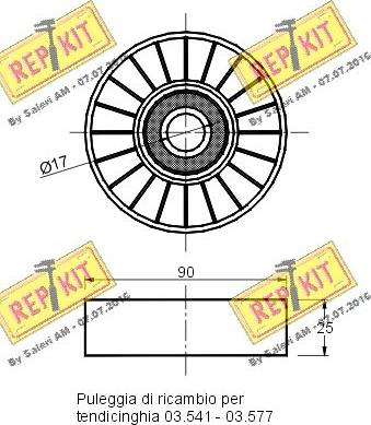 REPKIT RKT1554 - Galoppino / Guidacinghia, Cinghia Poly-V autozon.pro