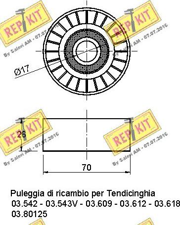 REPKIT RKT1557 - Galoppino / Guidacinghia, Cinghia Poly-V autozon.pro