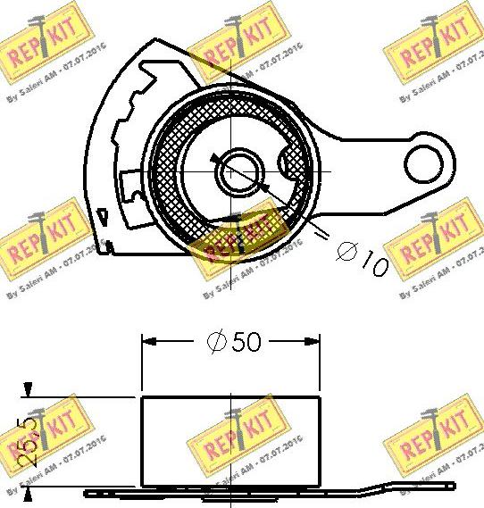 REPKIT RKT1503 - Rullo tenditore, Cinghia dentata autozon.pro