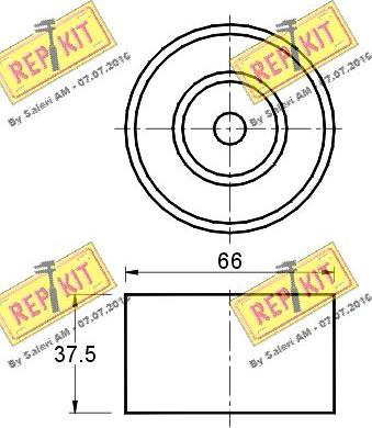 REPKIT RKT1514 - Galoppino / Guidacinghia, Cinghia dentata autozon.pro