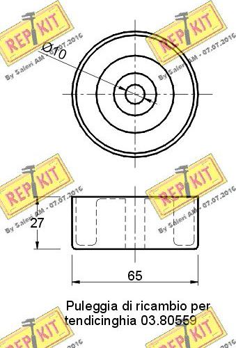 REPKIT RKT1646 - Galoppino / Guidacinghia, Cinghia Poly-V autozon.pro