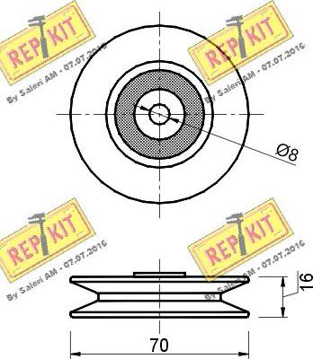 REPKIT RKT1655 - Galoppino / Guidacinghia, Cinghia Poly-V autozon.pro