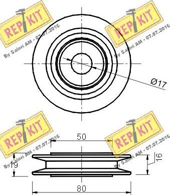 REPKIT RKT1652 - Galoppino / Guidacinghia, Cinghia Poly-V autozon.pro