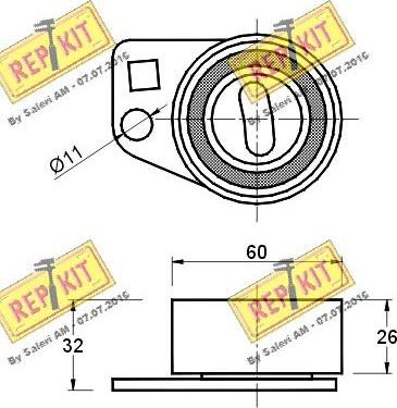 REPKIT RKT1612 - Rullo tenditore, Cinghia dentata autozon.pro