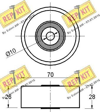 REPKIT RKT1637 - Galoppino / Guidacinghia, Cinghia Poly-V autozon.pro