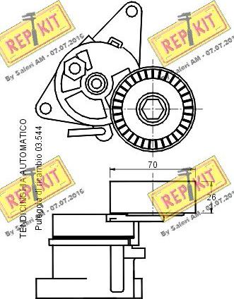 REPKIT RKT1625 - Tendicinghia, Cinghia Poly-V autozon.pro