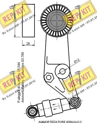 REPKIT RKT1622 - Tendicinghia, Cinghia Poly-V autozon.pro