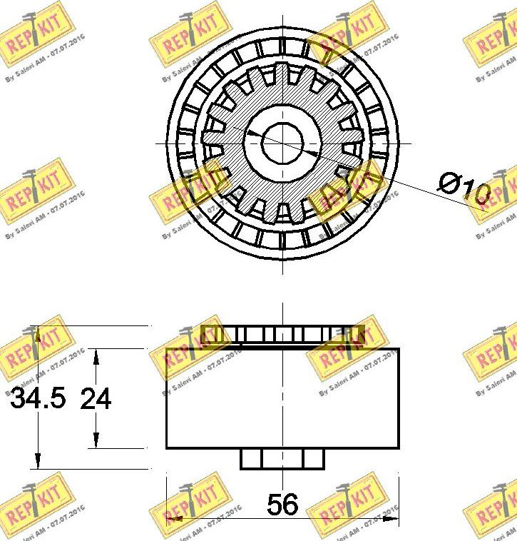 REPKIT RKT1676 - Tendicinghia, Cinghia Poly-V autozon.pro