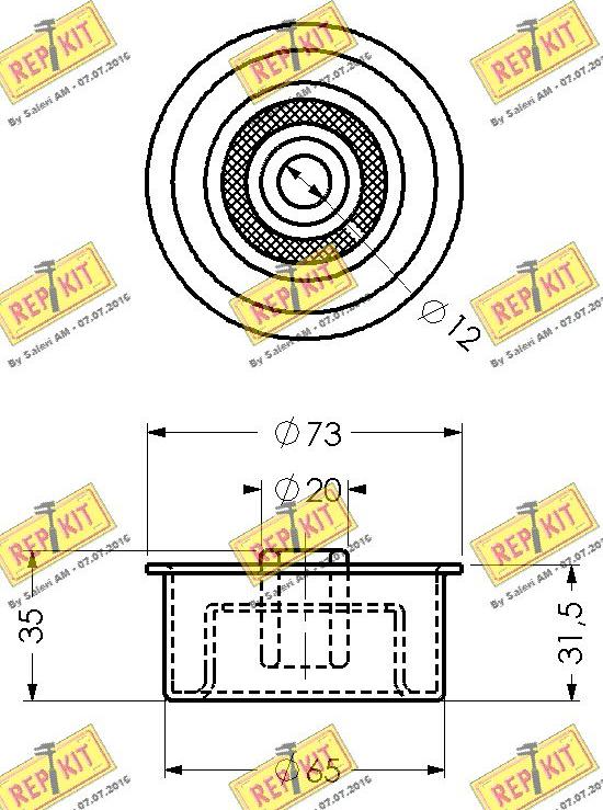 REPKIT RKT1090 - Galoppino / Guidacinghia, Cinghia dentata autozon.pro